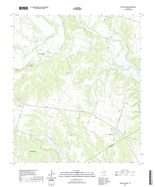 Leon Junction Texas US Topo Map Image