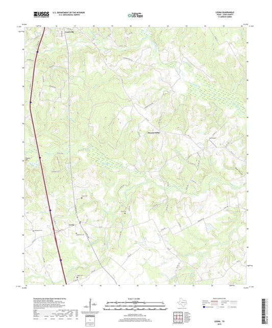 Leona Texas US Topo Map Image
