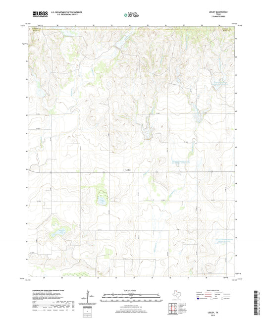 Lesley Texas US Topo Map Image