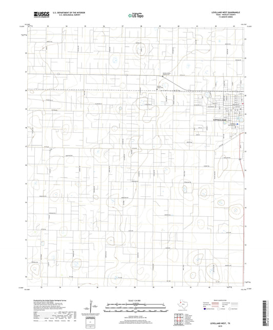 Levelland West Texas US Topo Map Image