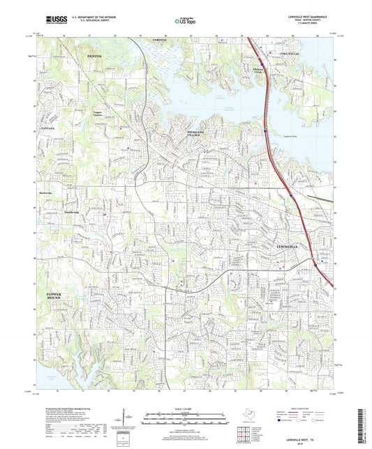 Lewisville West Texas US Topo Map Image