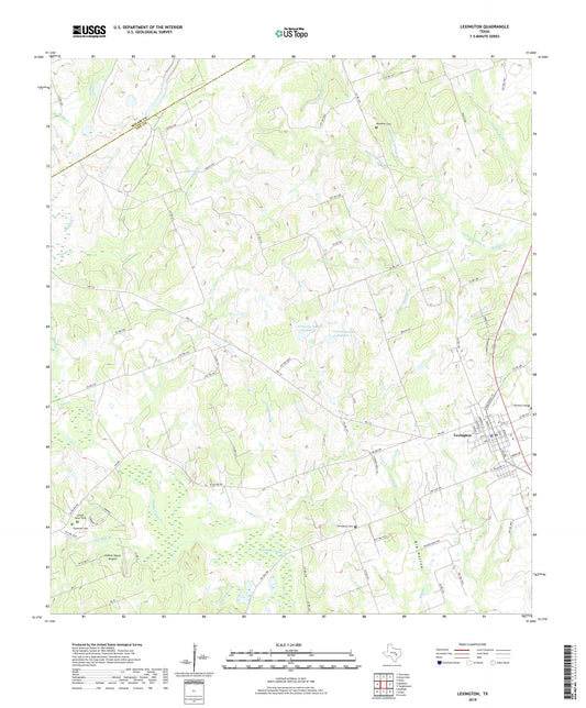 Lexington Texas US Topo Map Image