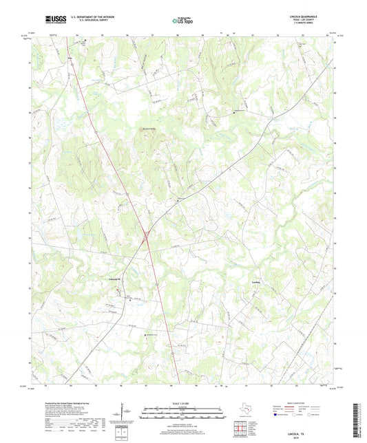 Lincoln Texas US Topo Map Image