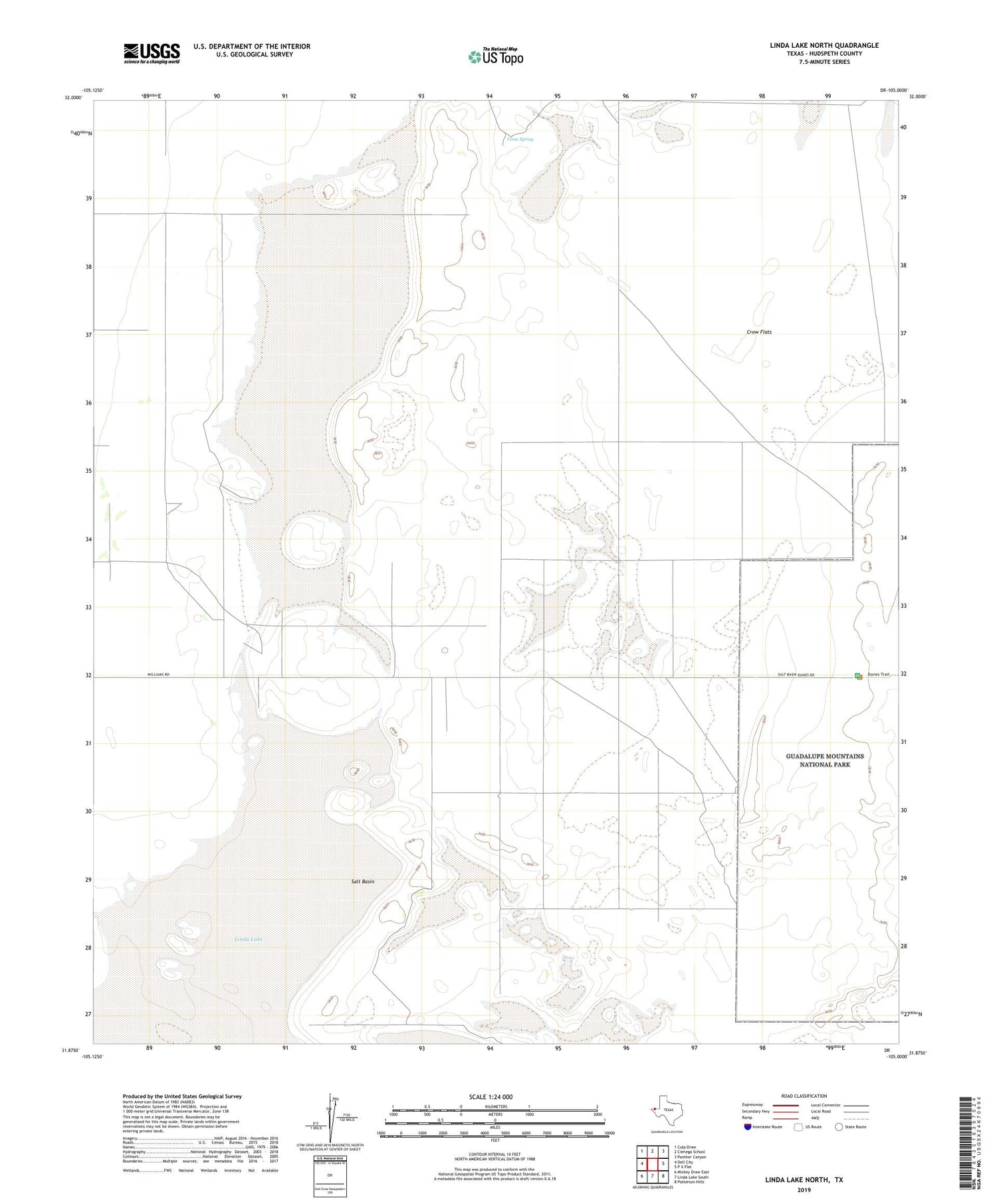 Linda Lake North Texas US Topo Map Image