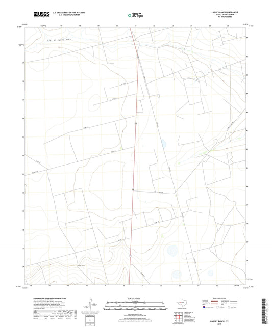 Lindsey Ranch Texas US Topo Map Image