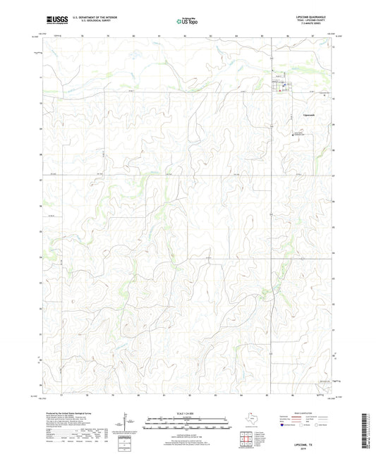 Lipscomb Texas US Topo Map Image
