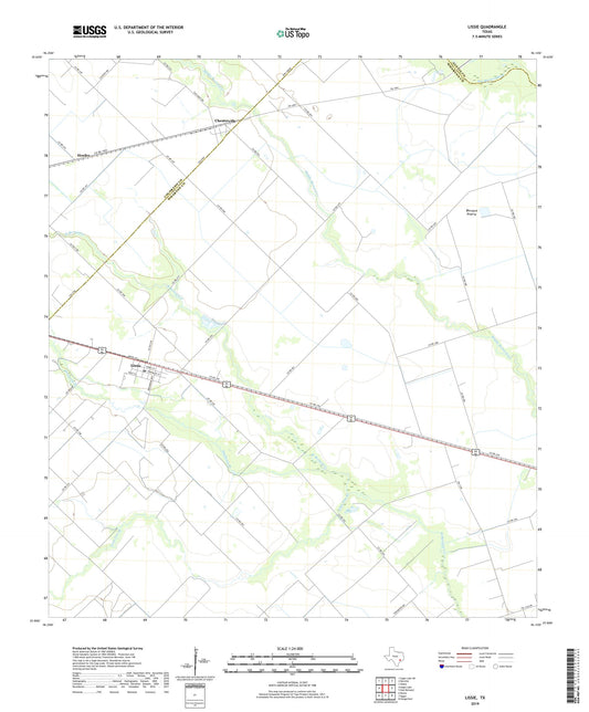Lissie Texas US Topo Map Image