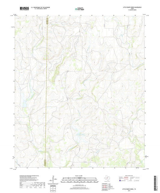 Little Grape Creek Texas US Topo Map Image