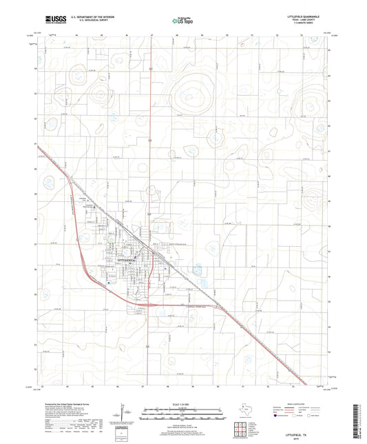 Littlefield Texas US Topo Map Image