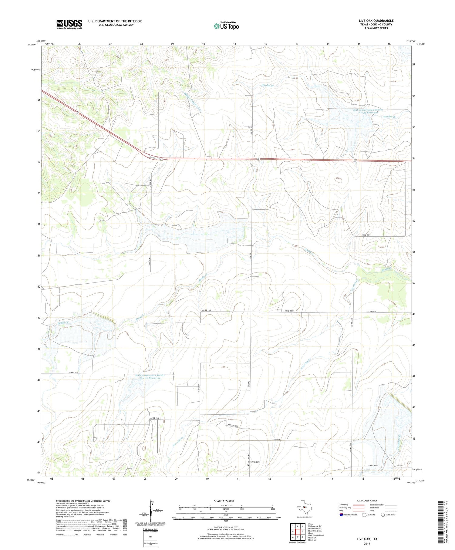 Live Oak Texas US Topo Map Image