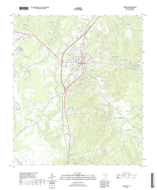 Livingston Texas US Topo Map Image