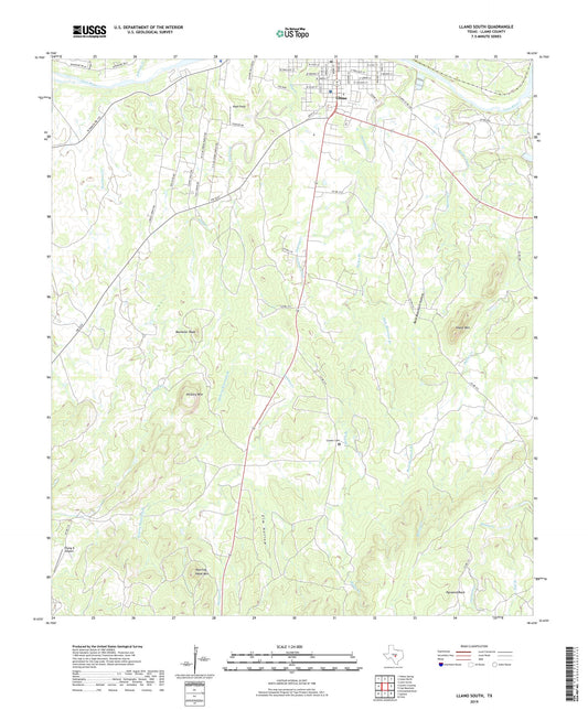 Llano South Texas US Topo Map Image