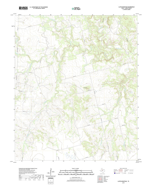 Lloyd Mountain Texas US Topo Map Image