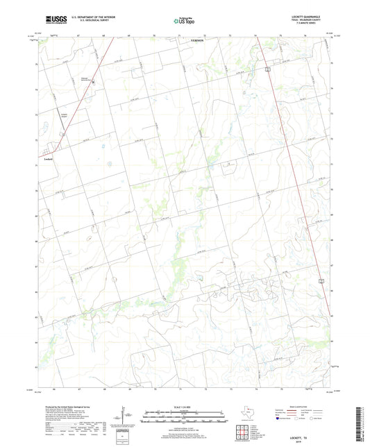 Lockett Texas US Topo Map Image