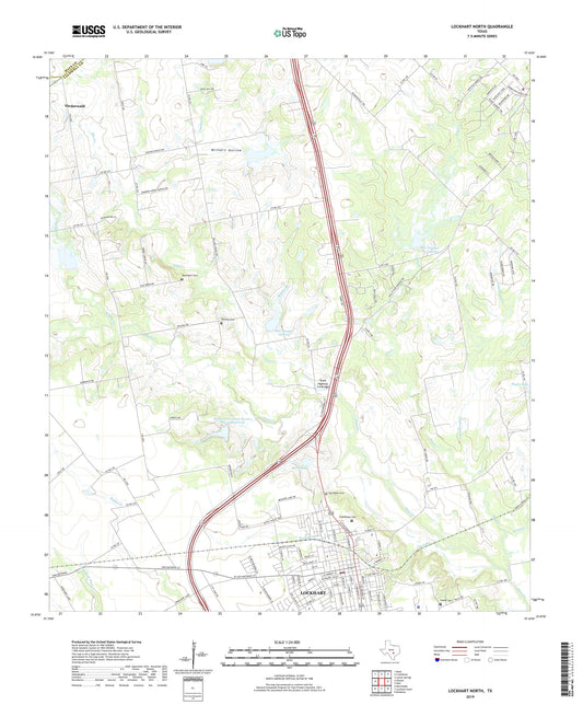 Lockhart North Texas US Topo Map Image