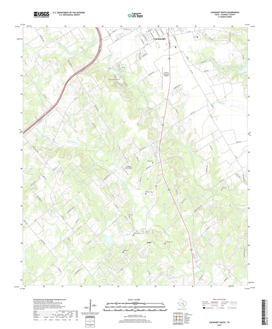 Lockhart South Texas US Topo Map Image