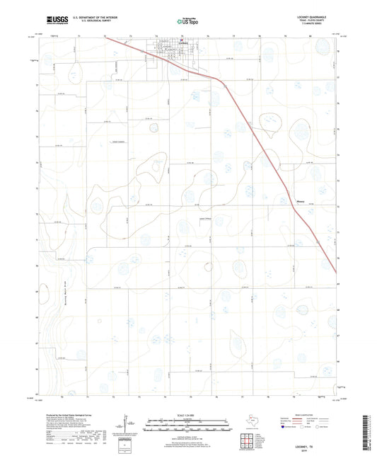 Lockney Texas US Topo Map Image