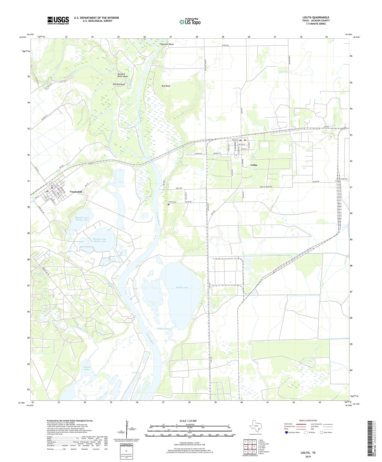 Lolita Texas US Topo Map Image