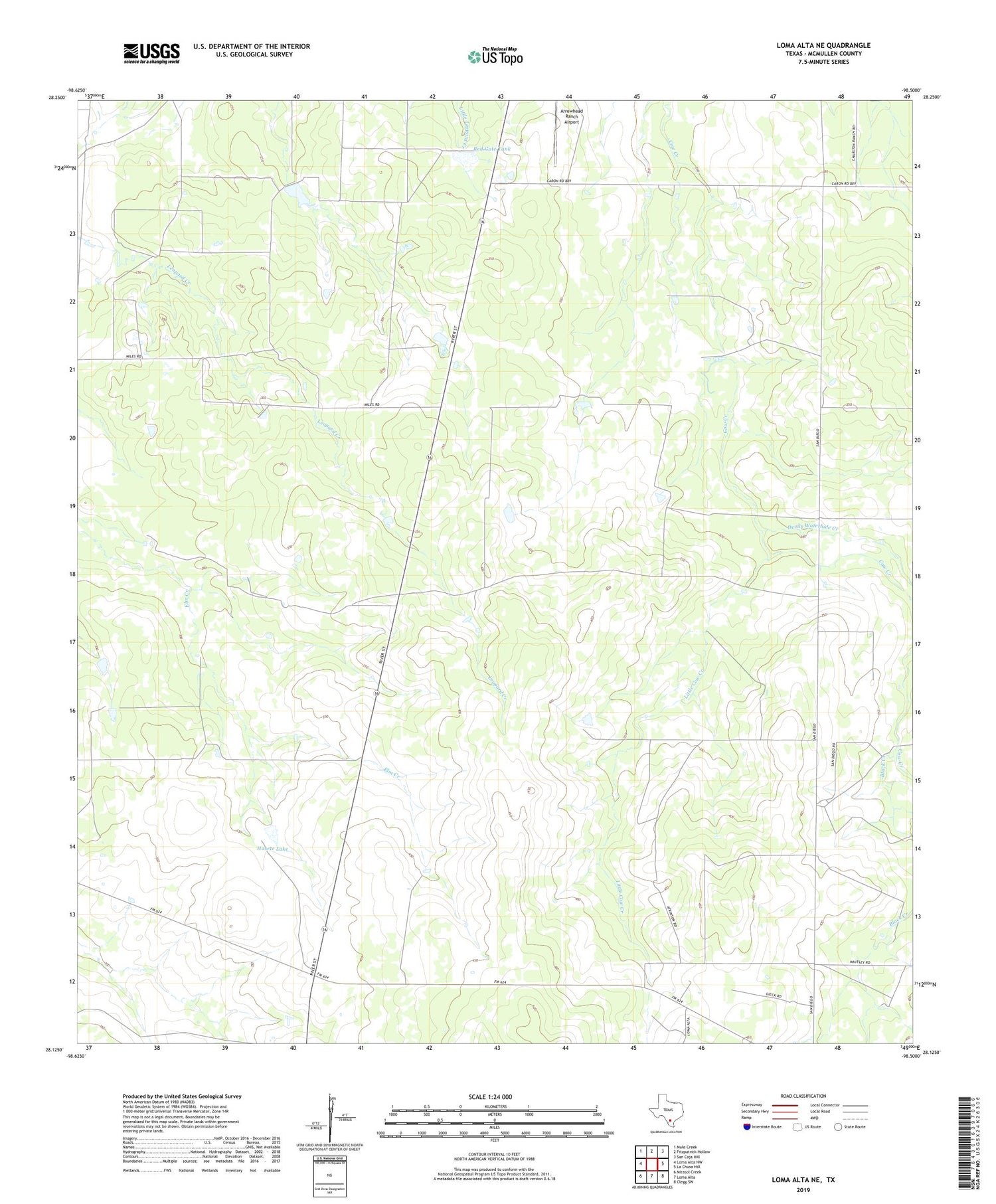 Loma Alta NE Texas US Topo Map Image