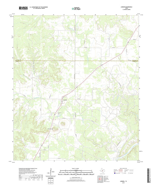 London Texas US Topo Map Image