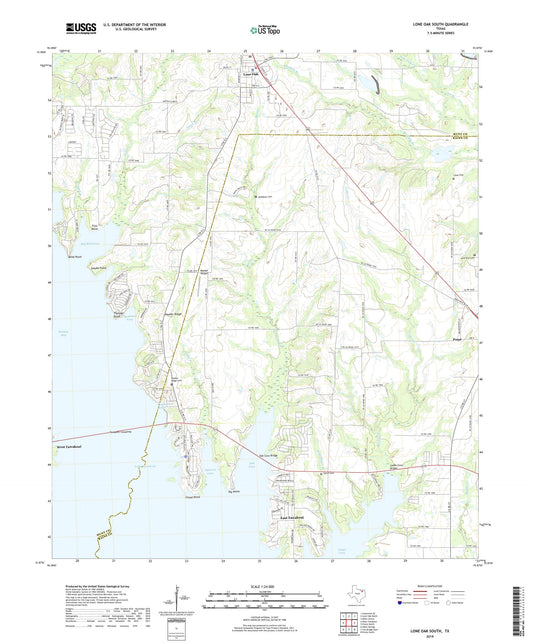 Lone Oak South Texas US Topo Map Image
