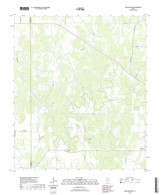 Long Mountain Texas US Topo Map Image