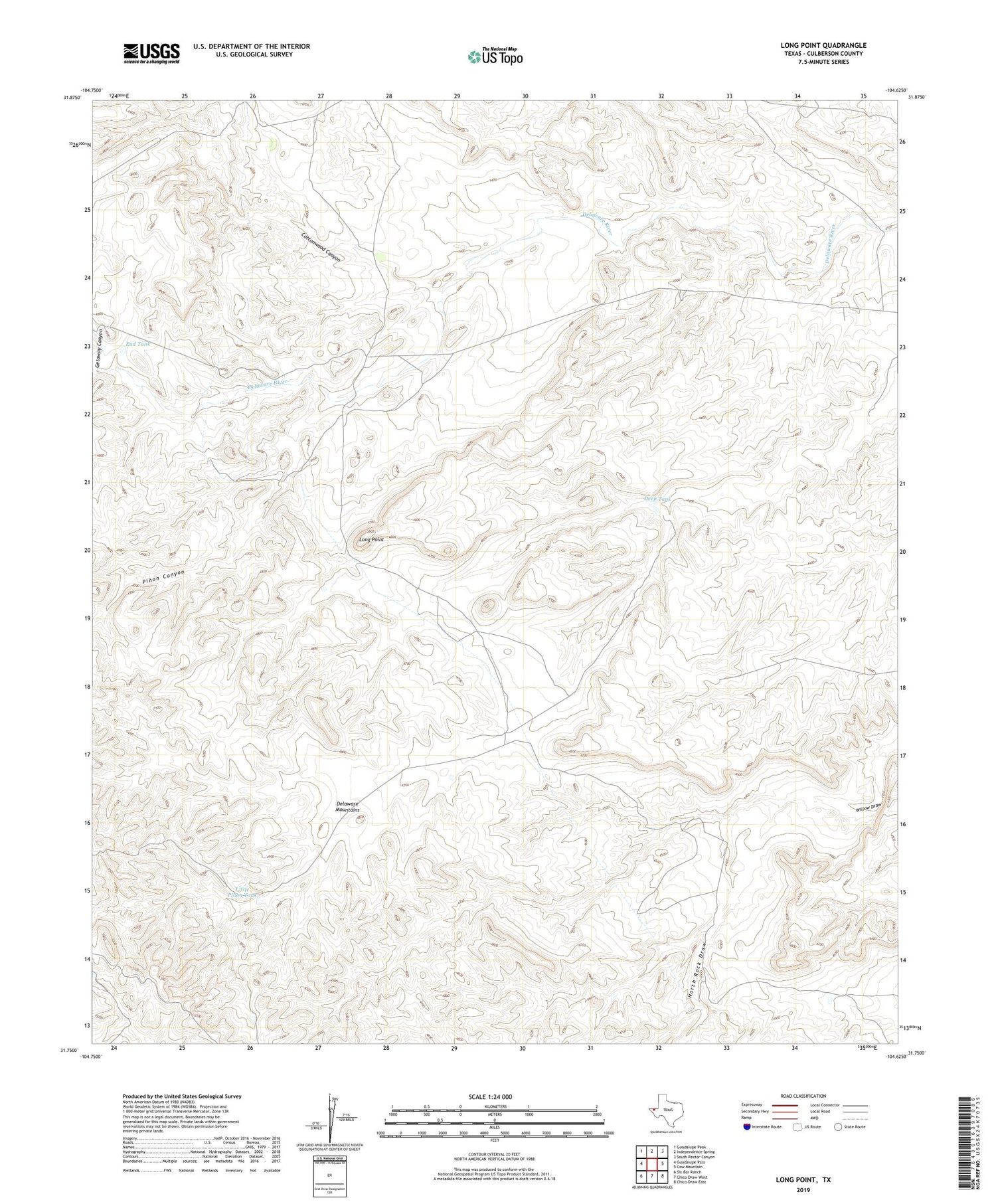 Long Point Texas US Topo Map Image