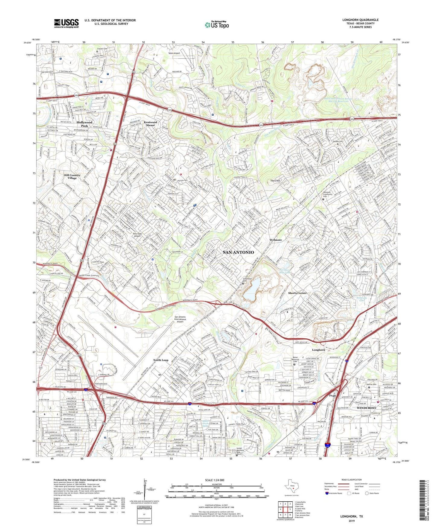 Longhorn Texas US Topo Map Image