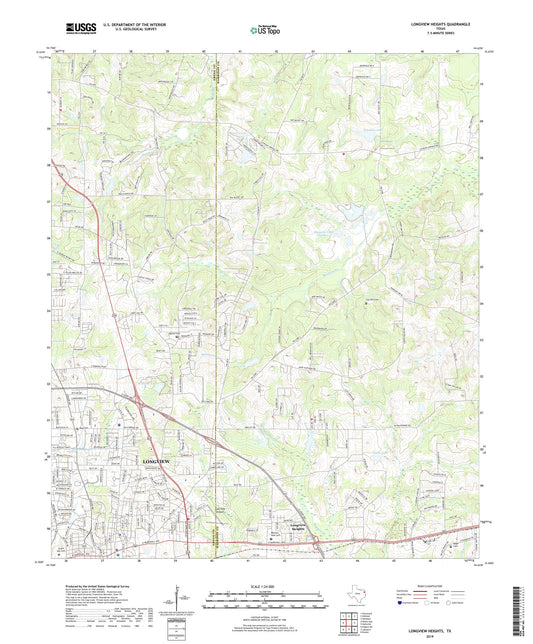 Longview Heights Texas US Topo Map Image