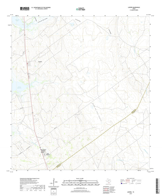 Lopeno Texas US Topo Map Image