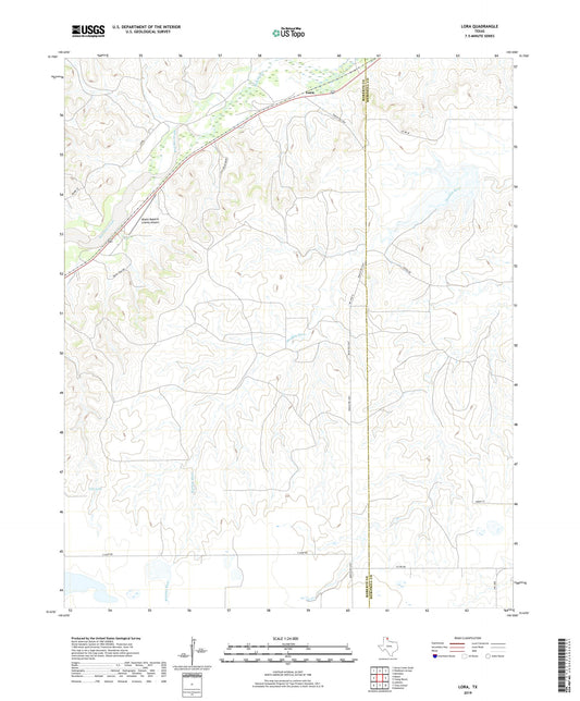 Lora Texas US Topo Map Image