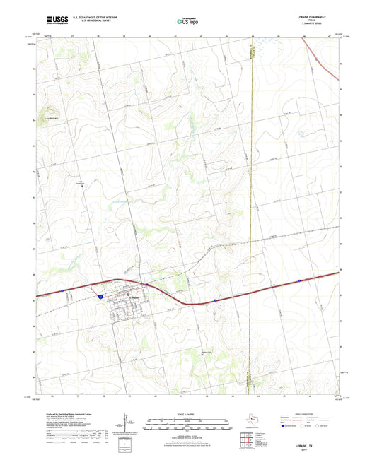 Loraine Texas US Topo Map Image