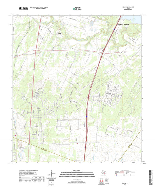 Losoya Texas US Topo Map Image