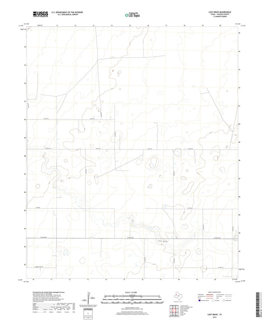 Lost Draw Texas US Topo Map Image