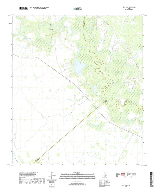 Lott Lake Texas US Topo Map Image