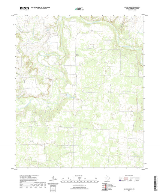 Lovers Resort Texas US Topo Map Image