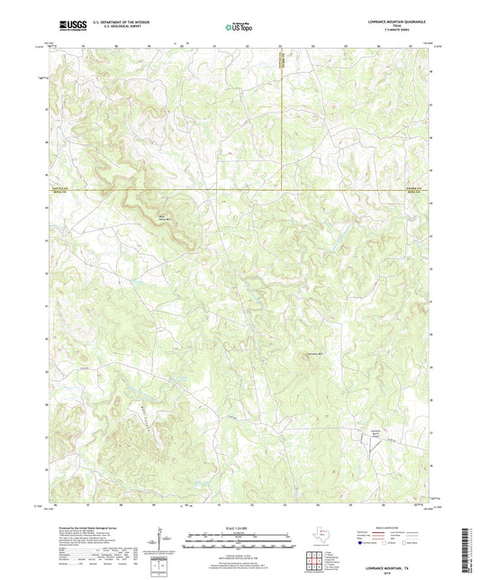 Lowrance Mountain Texas US Topo Map Image