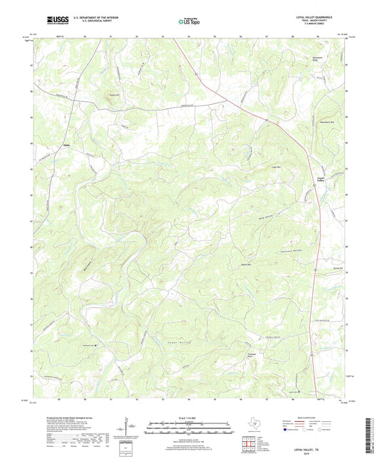Loyal Valley Texas US Topo Map Image