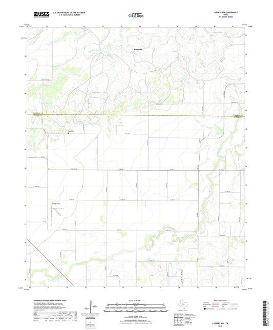 Lueders NW Texas US Topo Map Image