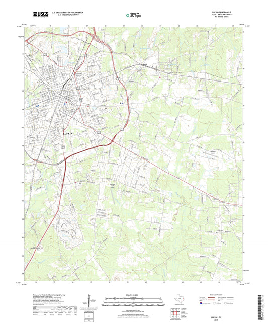 Lufkin Texas US Topo Map Image