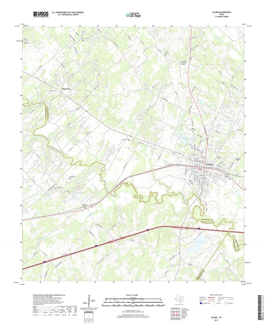 Luling Texas US Topo Map Image