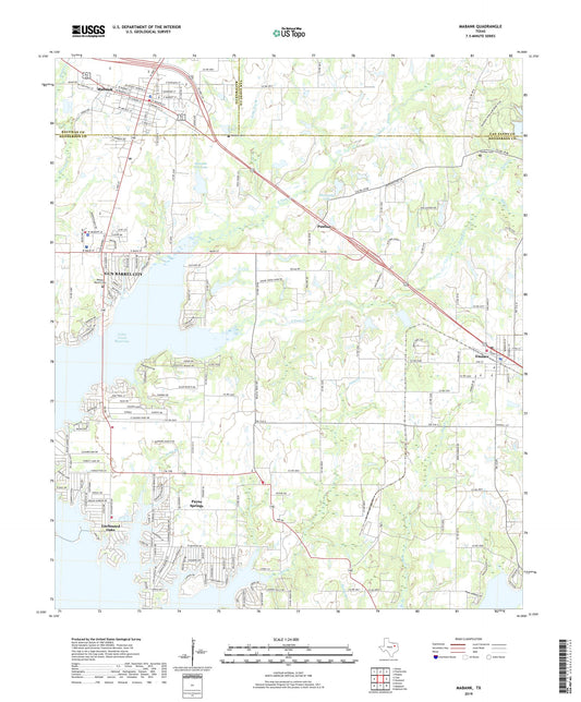 Mabank Texas US Topo Map Image