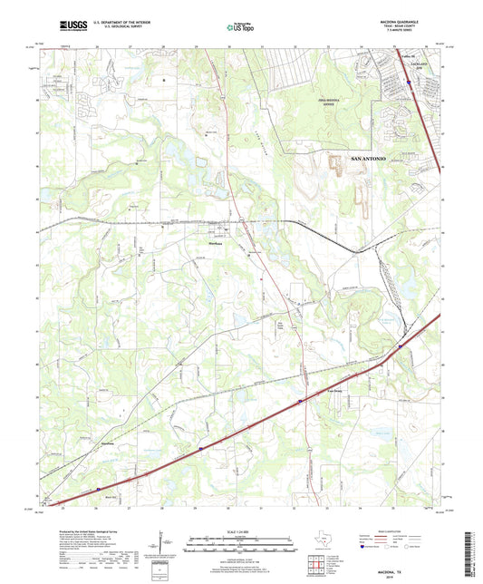 Macdona Texas US Topo Map Image