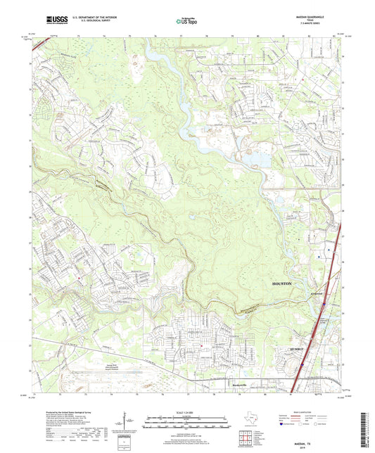 Maedan Texas US Topo Map Image