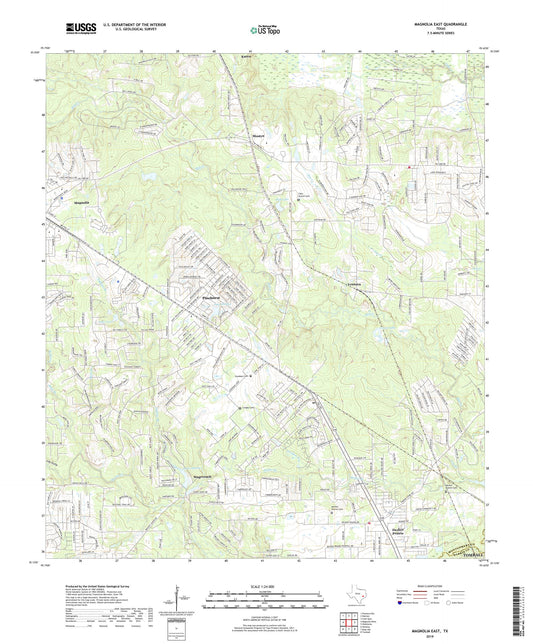Magnolia East Texas US Topo Map Image