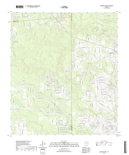 Magnolia West Texas US Topo Map Image