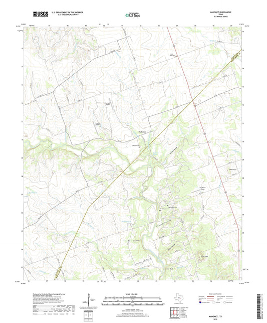 Mahomet Texas US Topo Map Image