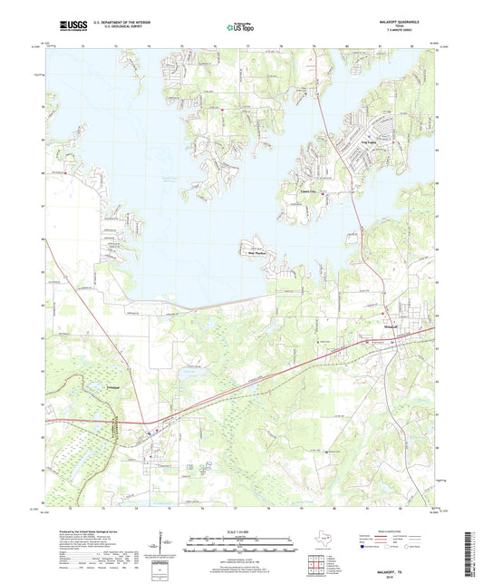 Malakoff Texas US Topo Map Image