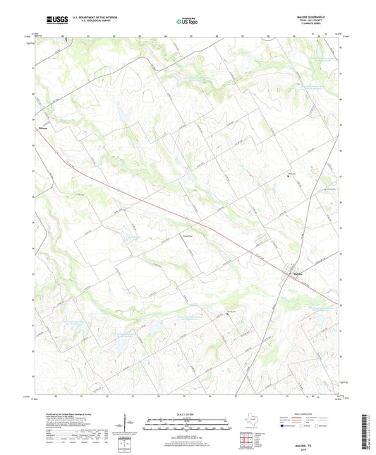 Malone Texas US Topo Map Image
