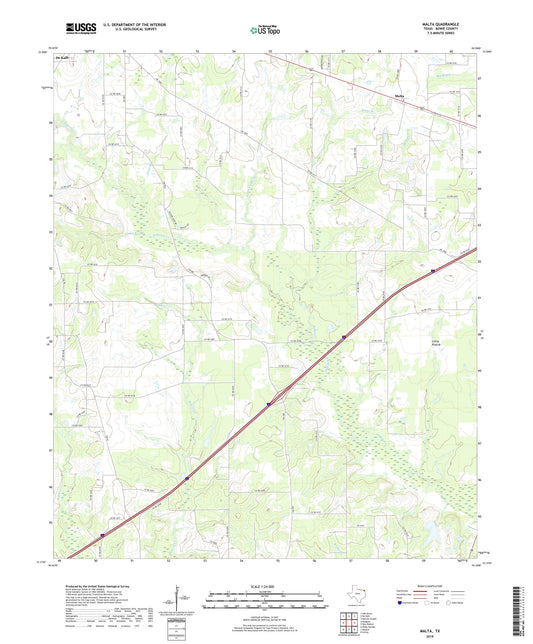 Malta Texas US Topo Map Image